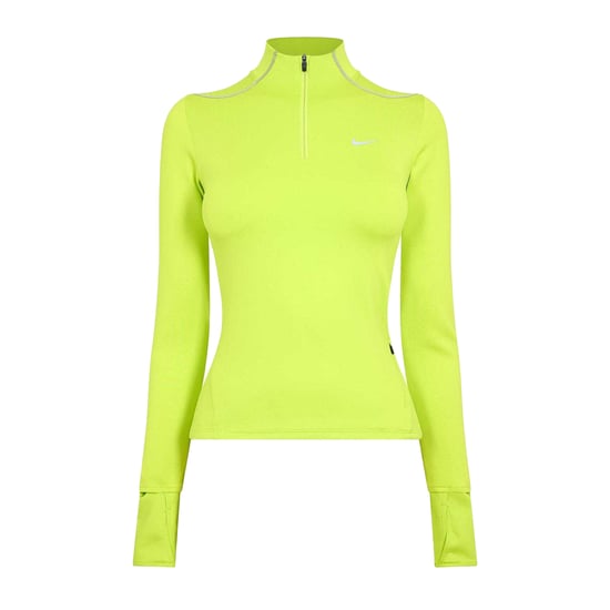 Nike Dames Swift Jersey Kwart Rits Top (Zilver) - Image 1