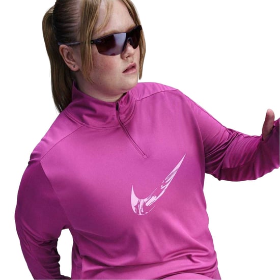 Nike Dames Reflecterende Kwart Rits Plus Sporttop (Fuchsia Roze) - Image 3