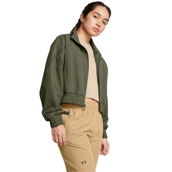 Under Armour Dames-top met trechterhals en lange mouwen (Groen) - Image 3