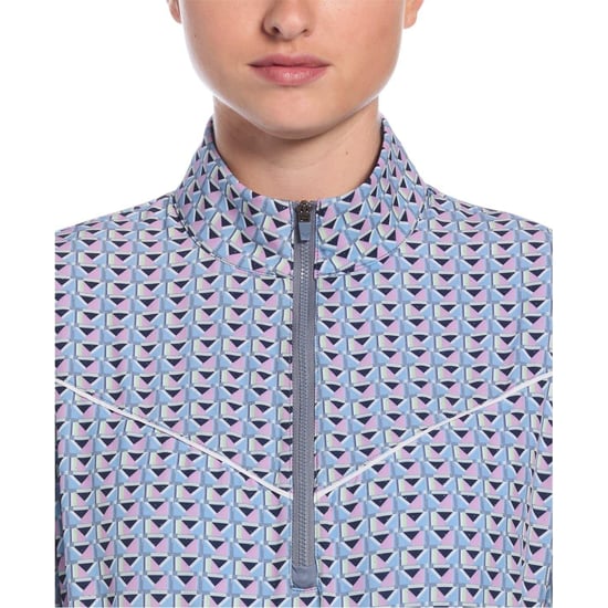 Callaway Lichtgewicht dames-top met geometrisch patroon en kwartritssluiting (Vuursteen) - Image 3