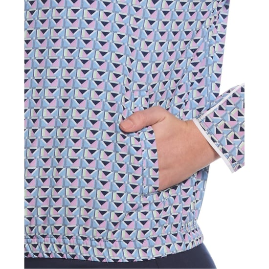 Callaway Lichtgewicht dames-top met geometrisch patroon en kwartritssluiting (Vuursteen) - Image 4