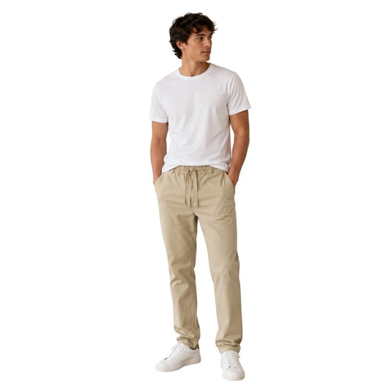 Albam Judd-joggingbroek met logo voor heren (Taupe) - Image 3