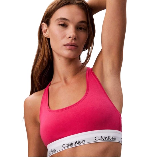 Calvin Klein Dames/Dames Logo Katoenmix Bralette (Levendig Roze) - Image 1