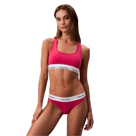 Calvin Klein Dames/Dames Logo Katoenmix Bralette (Levendig Roze) - Image 4