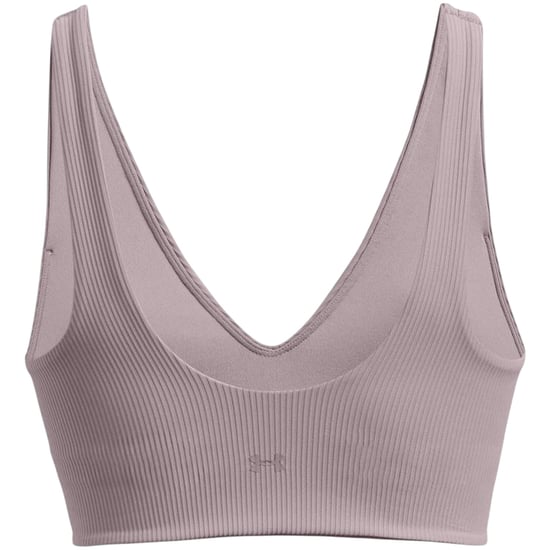 Under Armour Bralette met V-hals en ribbelpatroon voor dames (Grijs) - Image 2