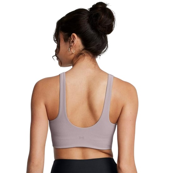 Under Armour Bralette met V-hals en ribbelpatroon voor dames (Grijs) - Image 5