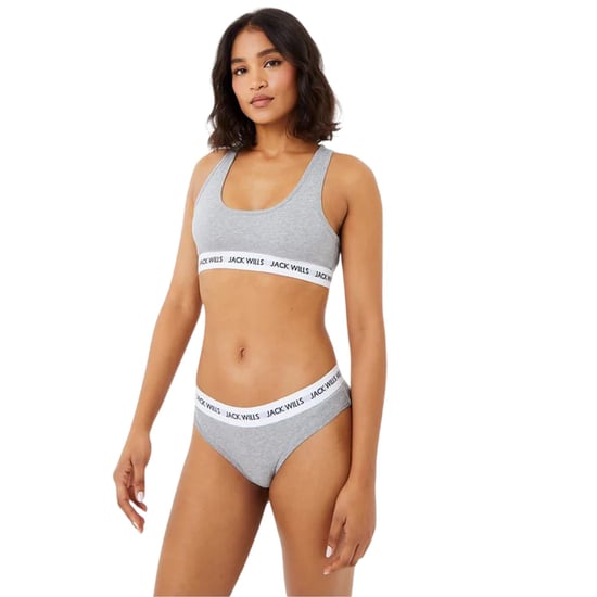 Jack Wills Dibsdall katoenen jersey bralette voor dames (set van 2) (Grijze Mergel) - Image 3