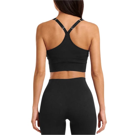 Wolford G geribbelde sportbeha met diep decolleté voor dames (Zwart) - Image 2