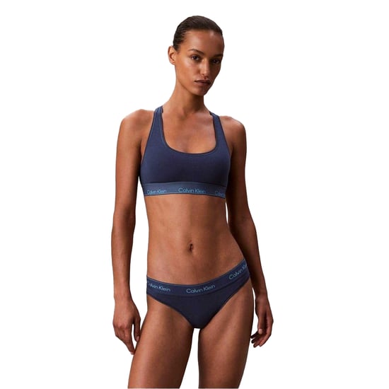 Calvin Klein Dames/Dames Logo Katoenmix Bralette (Donkere Denim) - Image 1