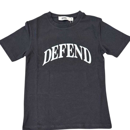 DFND London Set met T-shirt en korte broek met logo voor kinderen (Zwart) - Image 3