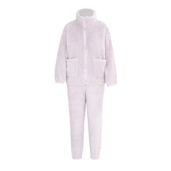 Miso Dames Sherpa Fleece Loungewear Set (Paars) - Image 1