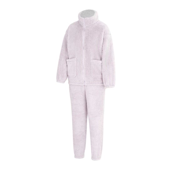 Miso Dames Sherpa Fleece Loungewear Set (Paars) - Image 3