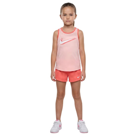 Nike Set bestaande uit een mouwloos mesh-topje en een korte broek voor meisjes (Koraal) - Image 5