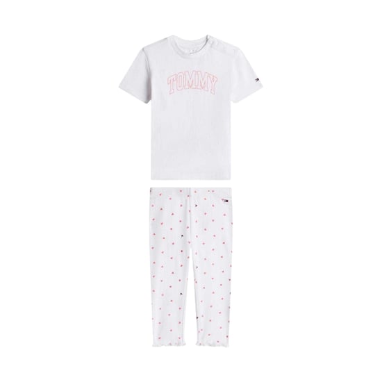 Tommy Hilfiger Set met hartjes en leggings voor babymeisjes (Wit) - Image 1