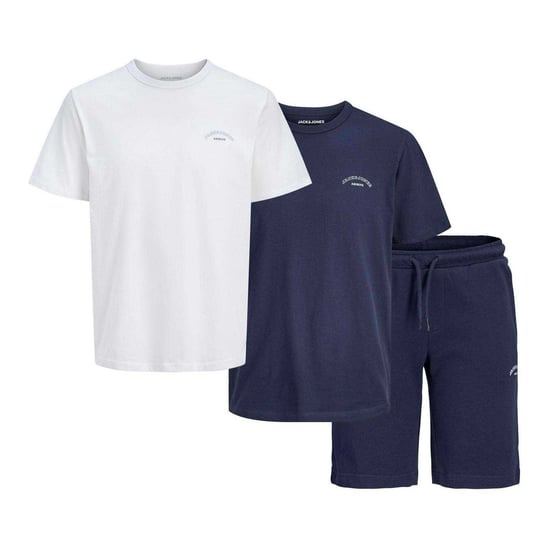 Jack And Jones Set t-shirts en shorts voor kinderen/Kinderen (Marine / Wit) - Image 1