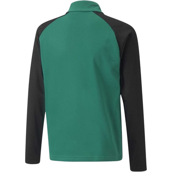 Puma TeamLIGA fleecejack met kwartrits voor kinderen (Groen) - Image 2