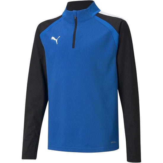 Puma TeamLIGA fleecejack met kwartrits voor kinderen (Blauw) - Image 1