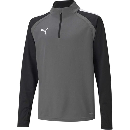Puma TeamLIGA fleecejack met kwartrits voor kinderen (Grijs) - Image 1