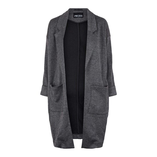 Pieces Dames Notch Neck Relaxed Fit Jas (Donkergrijs) - Image 1