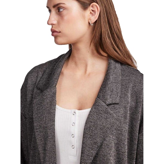 Pieces Dames Notch Neck Relaxed Fit Jas (Donkergrijs) - Image 3