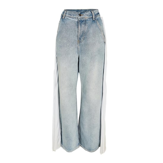 Diesel Damesjeans met drapering en wijde pijpen (Blauwe Denim) - Image 1