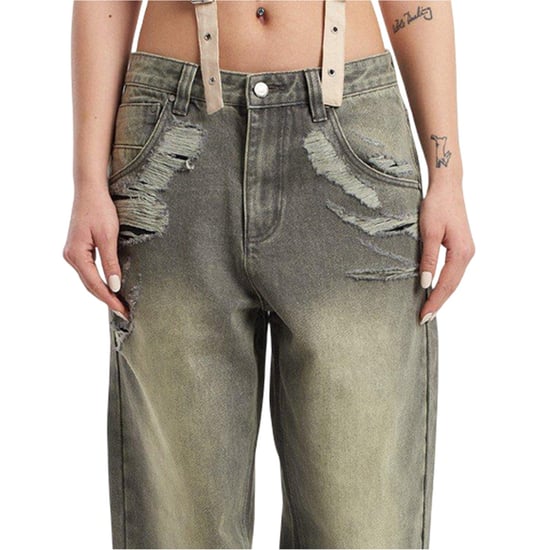 The Ragged Priest Dames Crescent Denim Wide Leg Jeans (Grijs) - Image 3