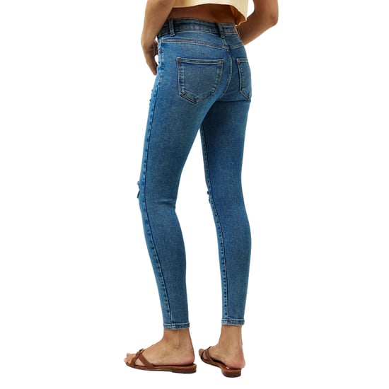 Pieces Skinny jeans met verweerde look voor dames (Blauwe Denim) - Image 4
