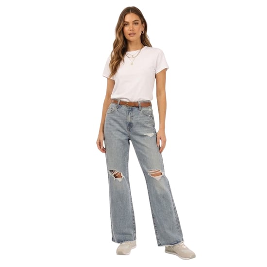 Levis Denim baggy jeans met wijde pijpen voor dames (Lichtblauw) - Image 1