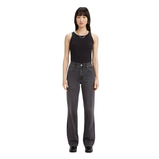 Levis Denim baggy jeans met wijde pijpen voor dames (Zwart) - Image 1