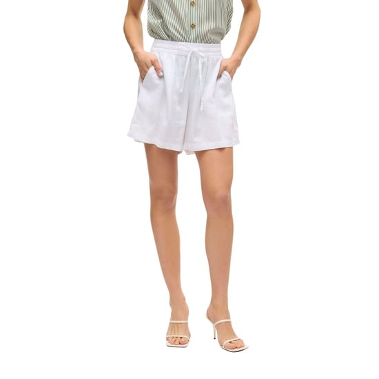Vero Moda Dames Linn Woven Relaxed Fit Shorts (Sneeuwwit) - Image 3