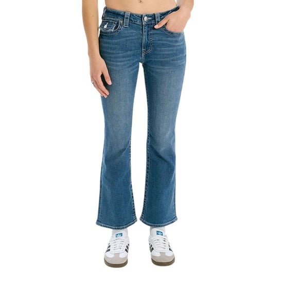 True Religion Dames Flap Pocket Flared Jeans (Medium Blue) - Image 1