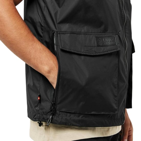 Luke 1977 Heren Tech Logo Gilet (Jet Black) - Image 3