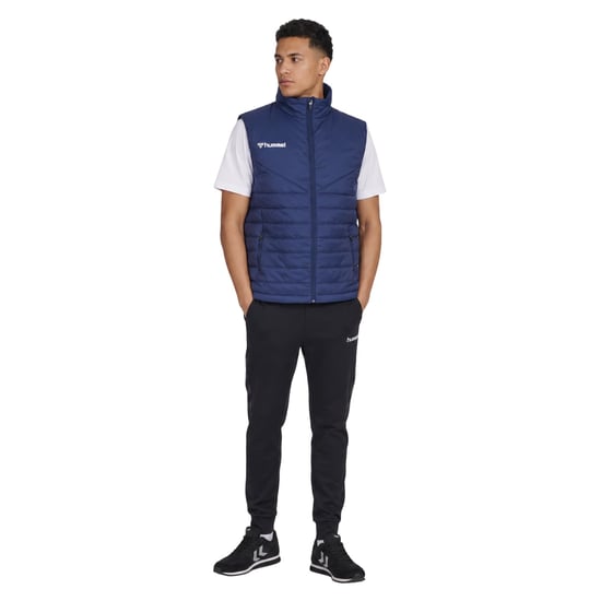 Hummel Heren Gequilt Logo Gilet (Marineblauw) - Image 4
