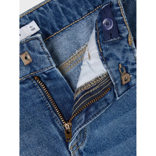 Name It Mom-jeans met een relaxte pasvorm voor meisjes (Blauw) - Image 5