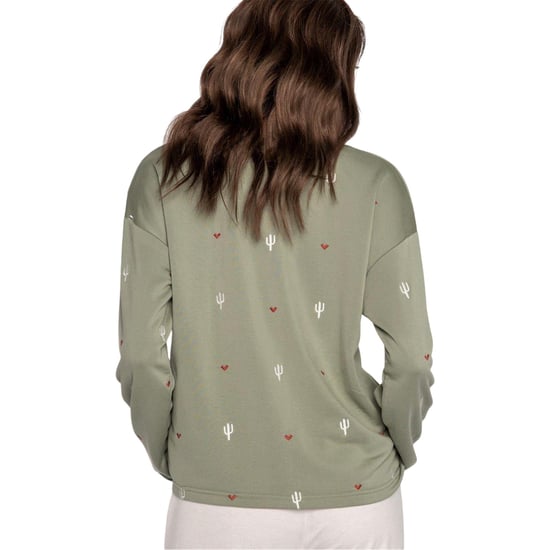 PJ Salvage Dames-shirt van gerecyclede French Terry (Olijf) - Image 3