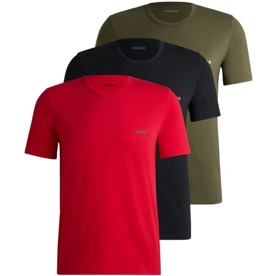 Hugo Effen pyjamashirt voor heren (set van 3) (Rood, Groen, Zwart) - Image 2