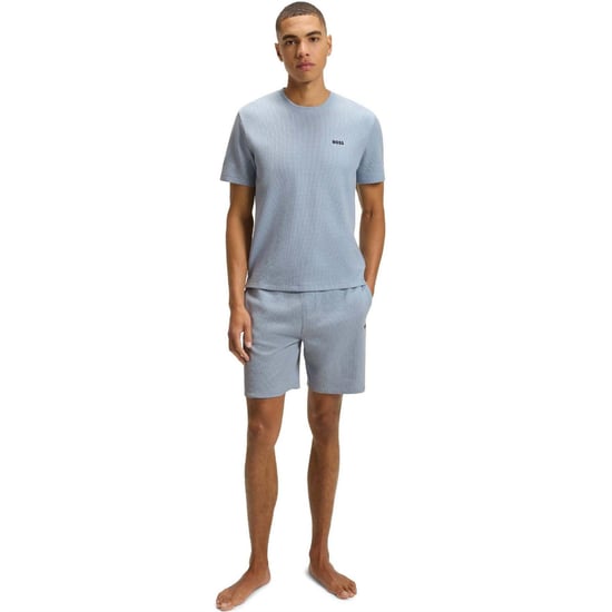 Boss Wafelpyjama-top voor heren (Blauw) - Image 1