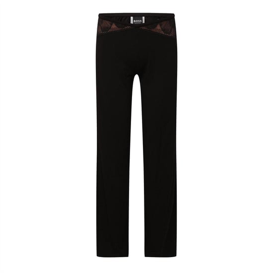 Boss Dames/Dames Pioenroos Pyjamabroek met rechte pijpen (Zwart) - Image 1