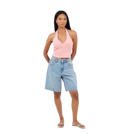 Brave Soul Crop-top zonder mouwen met halternek voor dames (Roze/paars) - Image 1