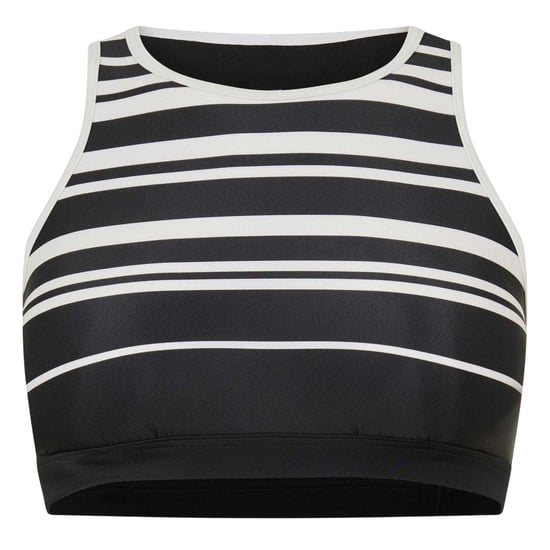 Zoggs Gestreepte crop-top voor dames (Zwart) - Image 1