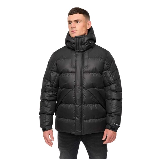 Crosshatch Heren Polyester Gequilt Jacket (Zwart) - Image 1