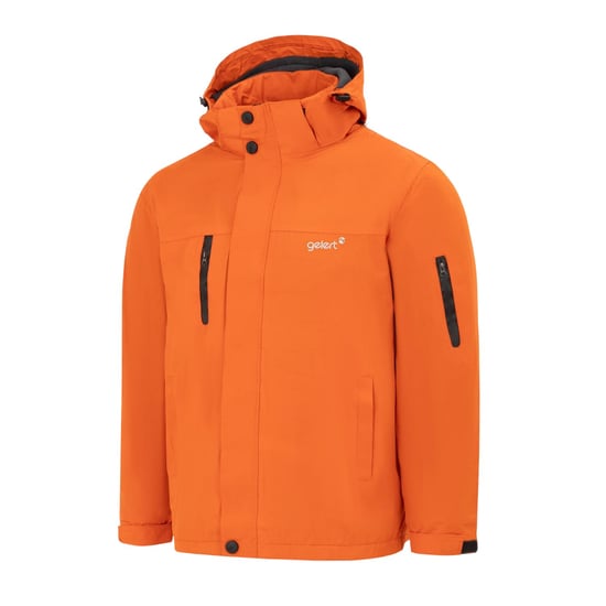 Gelert Heren Solide Hoodie Reguliere Parka (Oranje) - Image 3