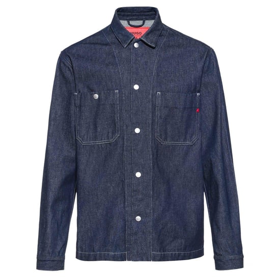 Hugo Boss Heren X Replay Denim Oversized Overhemd (Donkere Wassing) - Image 1