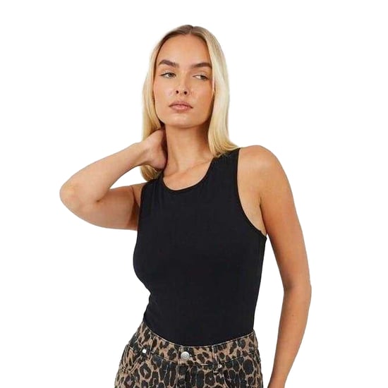Brave Soul Dames/Dames Jersey Body (Zwart) - Image 2