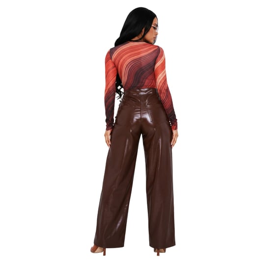 Missy Empire Dames/Dames Marble Keyhole Bodysuit (Oranje) - Image 2