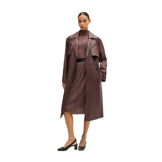 Boss Dames/Dames Emata Lage Hals Top (Marmeren) - Image 1