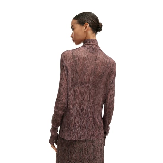 Boss Dames/Dames Emata Lage Hals Top (Marmeren) - Image 3