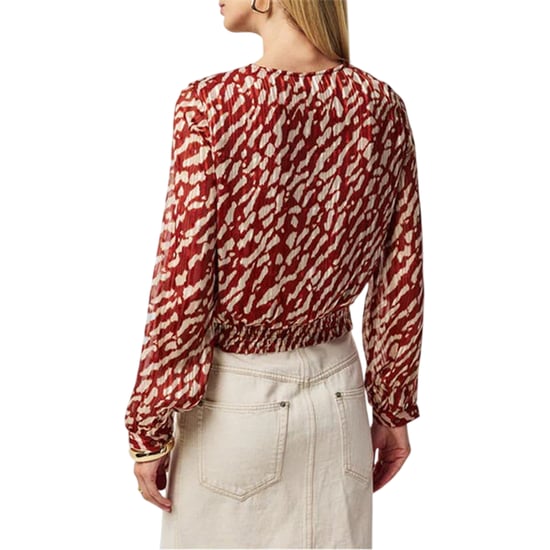 Vero Moda Dames Dierenprint V-hals Wikkeltop (Geverfd Baksteen) - Image 2