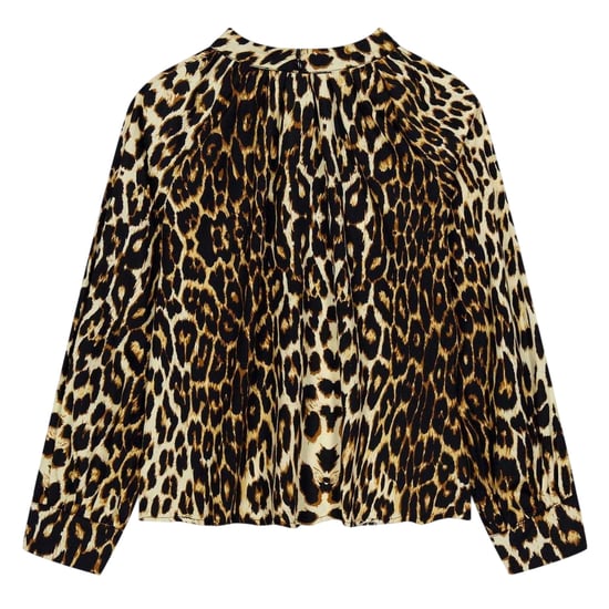 Biba Meisjesblouse met ballonmouwen en luipaardprint (Bruin/zwart) - Image 2