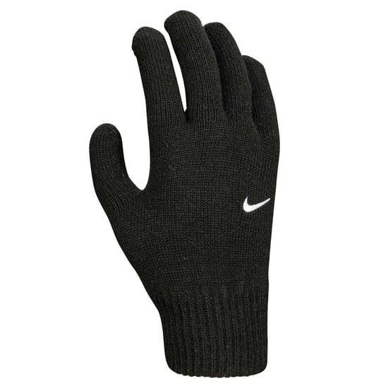 Nike Gebreide Swoosh-handschoenen met geribbelde manchet voor volwassenen (Zwart) - Image 1